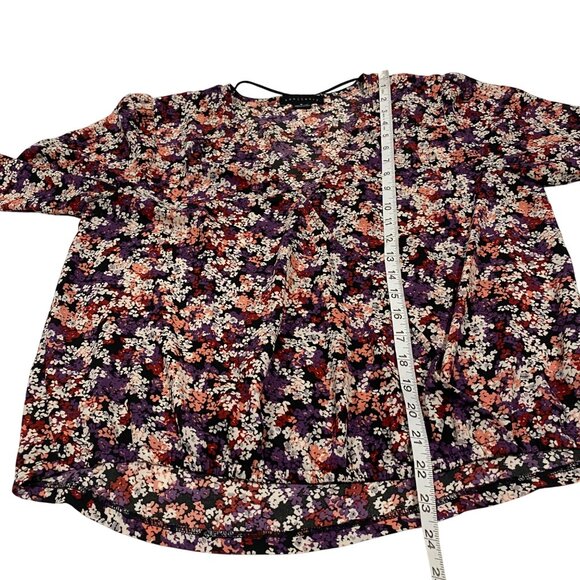 Sanctuary Cori‎ Wrapped Front Long Sleeve Floral Blouse Size M - Picture 9 of 9